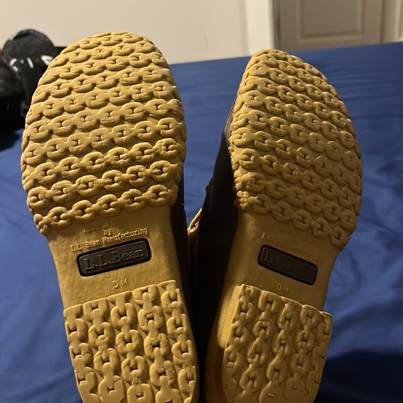 LL Bean Womens Duck Boots 6 Eye Tan Brown Unlined Made In USA Size 7 m - Picture 5 of 5